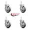 Service Caster 5 Inch Thermoplastic Rubber Swivel 3/4 Inch Square Stem Caster Set with Brake SCC-SQ20S514-TPRB-TLB-34-4 - alternate 3